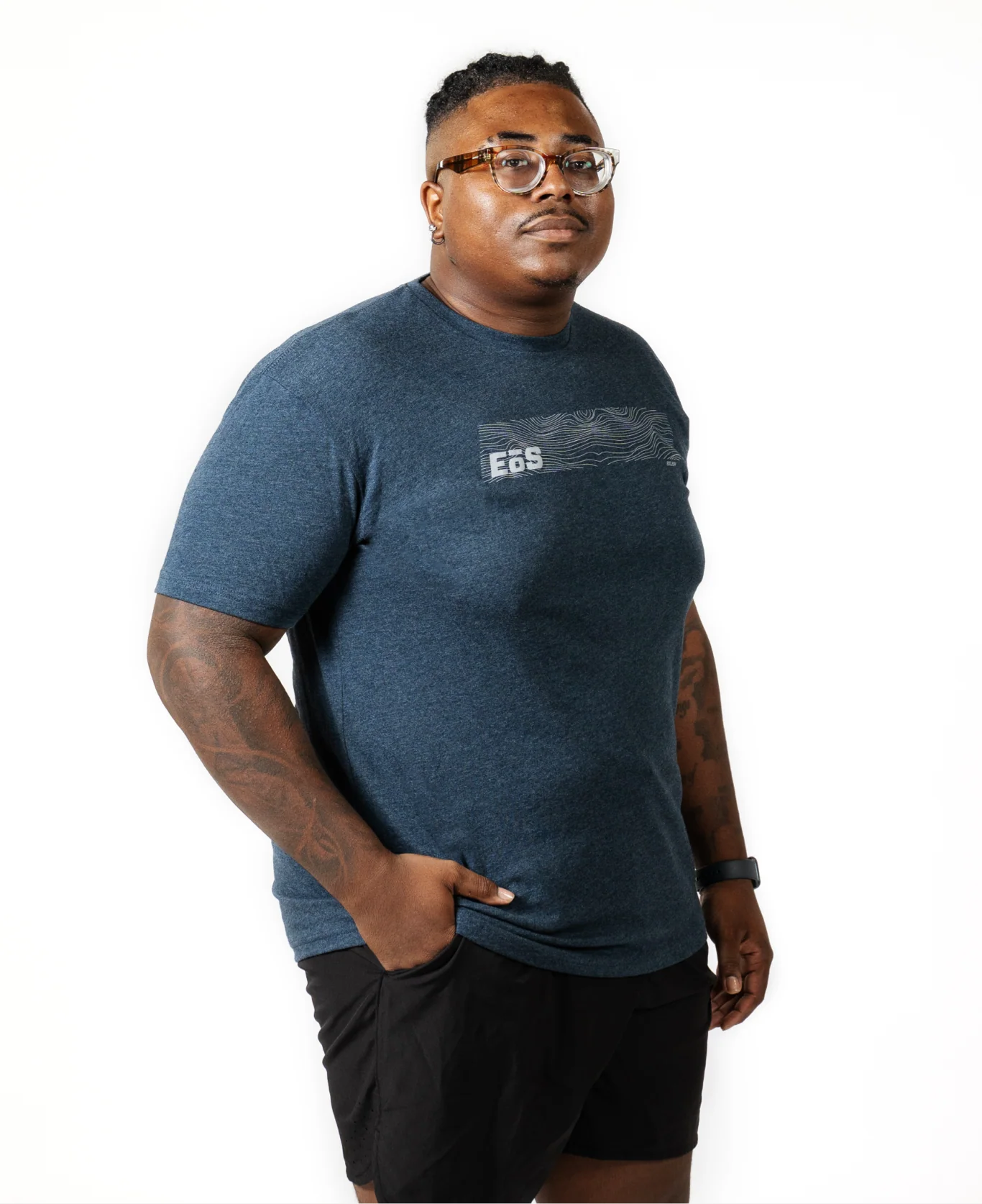 EōS Next Level Geo Tee - Midnight Navy - Image 4